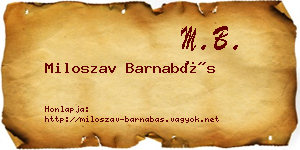 Miloszav Barnabás névjegykártya